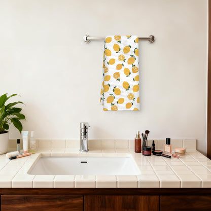 Lemon Decor Kitchen Towel, Lemon Hand Towel Dish Towel for Kitchen Bathroom Decor, Fruit Lover Gifts, 16x24 Inches