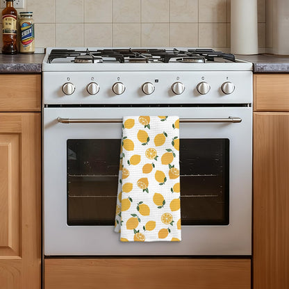 Lemon Decor Kitchen Towel, Lemon Hand Towel Dish Towel for Kitchen Bathroom Decor, Fruit Lover Gifts, 16x24 Inches