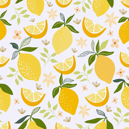 Lemon Peel and Stick Wallpaper Yellow Lemon Fruit Wallpaper for Bedroom Bathroom 12"x100" Self Adhesive Removable Contact Paper for Cabinets Walls Waterproof Modern Flower Fruit Vinyl Rolls