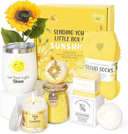Birthday Gifts for Women, Unique Relaxing Spa Baskets for Self Care, Get Well Soon, Christmas Presents for Best Friends, Bestie, Sister, Mom, Her, Female