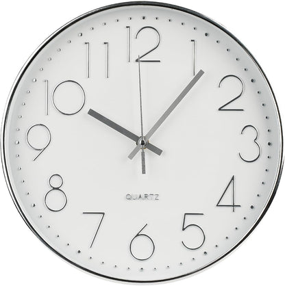 Wall Clock 10 Inch Non-Ticking Silent Modern Simple Style Round Decor Clock Yellow Stereoscopic Dial Quartz Wall Clocks for Home/Office/School/Living Room/Bedroom/Kitchen
