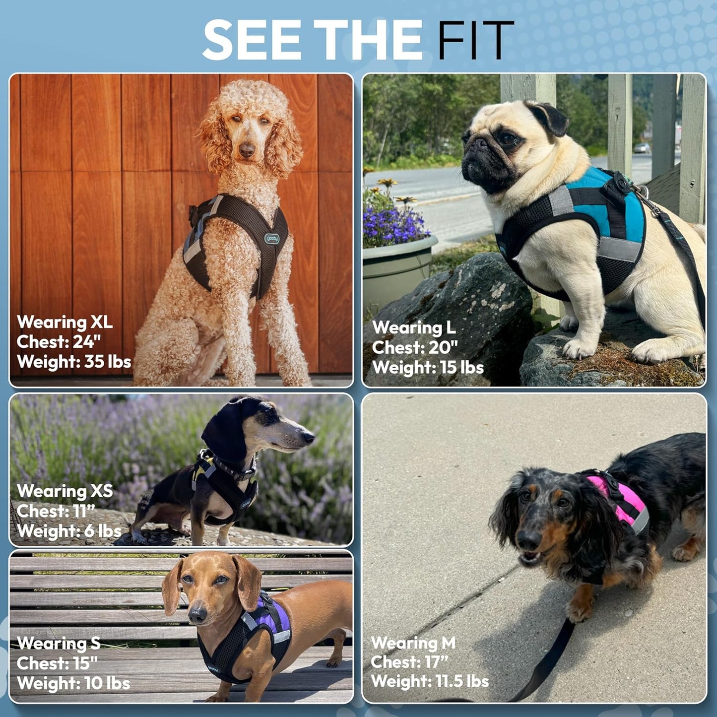 Soft Mesh X Step-in Dog Harness, Choke-Free, Yellow, Medium | Patented choke-free X-frame + deep V-neck; Adjustable Velcro fit; Thick breathable padded mesh; Easy step-in; Flat O-ring