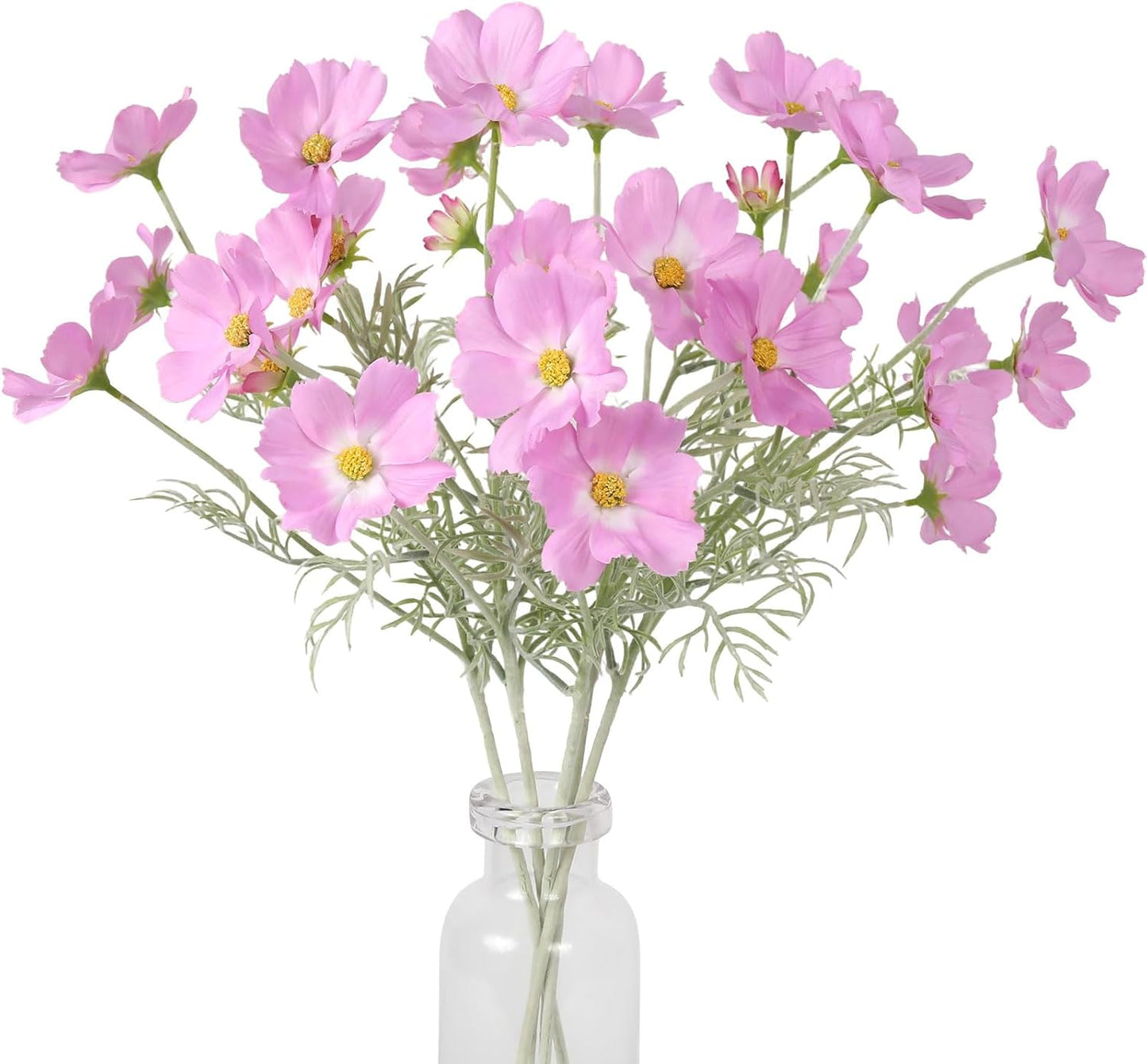 Fake Yellow Flowers Artificial Daisies 5PCS Silk Cosmos Fake Daisies Wild Flowers 24.5”Artificial Wildflowers Table Decor for Baby Shower Centerpieces Wedding Bouquet (Yellow)