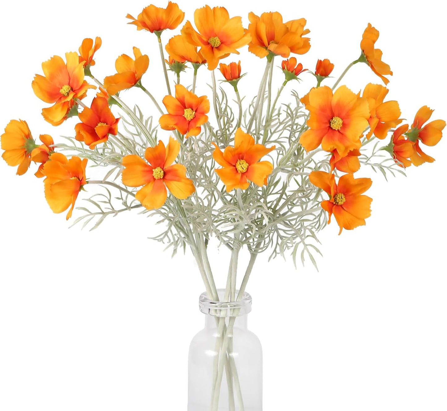 Fake Yellow Flowers Artificial Daisies 5PCS Silk Cosmos Fake Daisies Wild Flowers 24.5”Artificial Wildflowers Table Decor for Baby Shower Centerpieces Wedding Bouquet (Yellow)