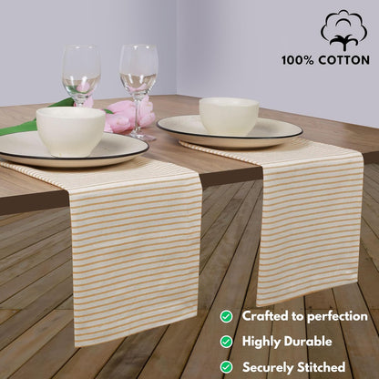 Cloth Napkins 18x18 inches, 100% Cotton Vintage Stripped Dinner Napkins, Set of 12, Soft Breathable Absorbent, Machine Washable Cloth Napkins, Yellow Beige