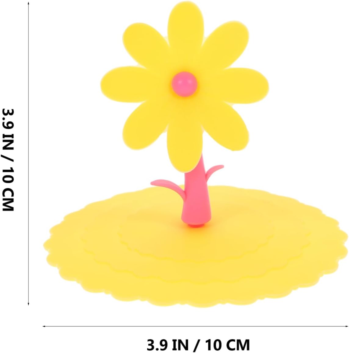 1pc Creative Silicone Flower Shape Cup Lid Cover Leakage Light Yellow Chrysanthemum Design for Maintaining Drink Freshness and Cleanliness for Home and Office Use