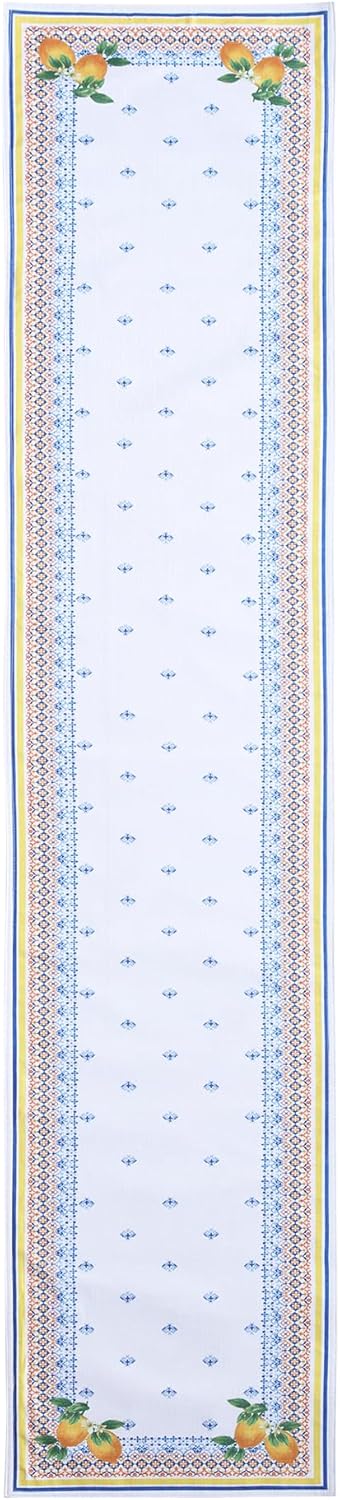 Capri Lemon Table Runner, Multicolor - 13" W x 70" L