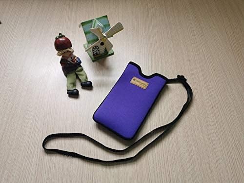 Neoprene Phone Holder Sleeve w/Belt Loop Holster (Purple) | For Men/Women; Water-resistant neoprene material, lightweight, w/ adjustable lanyard; Compatible with most of smartphones