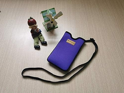 Neoprene Phone Holder Sleeve w/Belt Loop Holster (Purple) | For Men/Women; Water-resistant neoprene material, lightweight, w/ adjustable lanyard; Compatible with most of smartphones