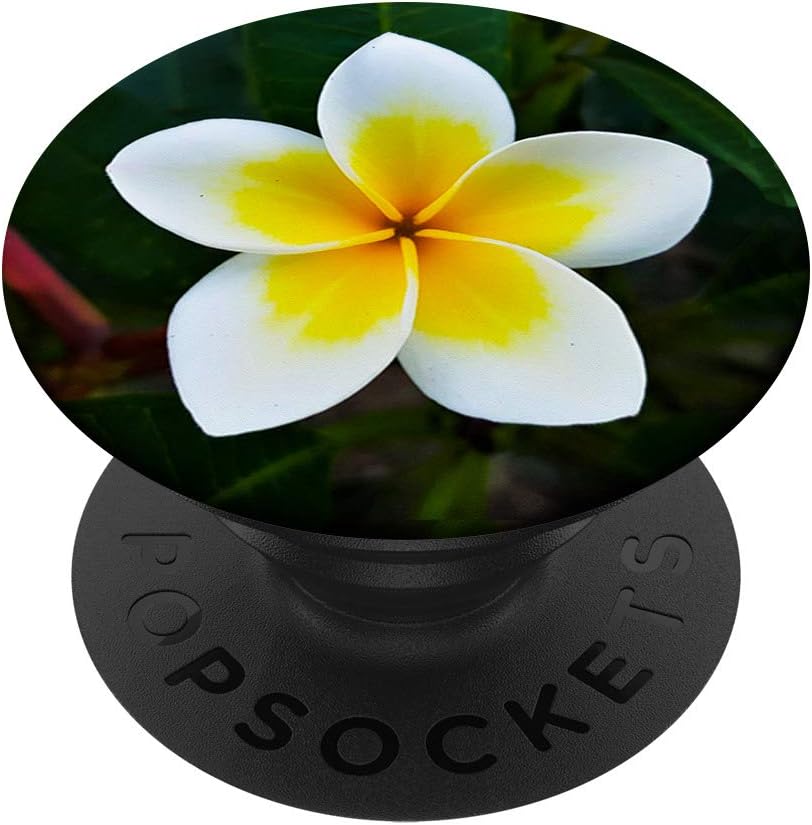 Hawaii Hawaiian Flower Hibiscus Flower Plumeria White PopSockets Swappable PopGrip