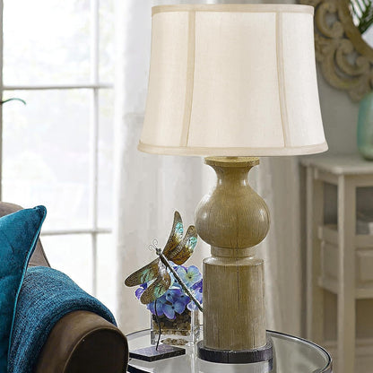 Medium Drum Lamp Shades Set of 2,12"x14"x10" Replac Lampshades Empire | 0.41" Spider Fitter,Yellowish Beige Polyester Lampshade for Table Lamps and Floor Lamp Decor Modern,Foldable Easy Assembly