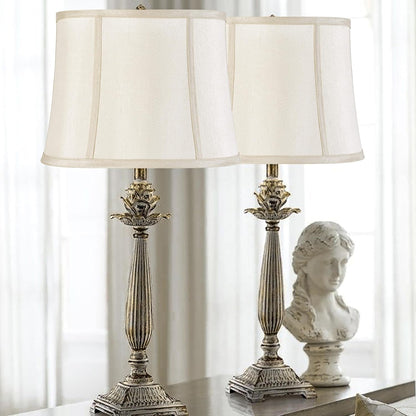 Medium Drum Lamp Shades Set of 2,12"x14"x10" Replac Lampshades Empire | 0.41" Spider Fitter,Yellowish Beige Polyester Lampshade for Table Lamps and Floor Lamp Decor Modern,Foldable Easy Assembly