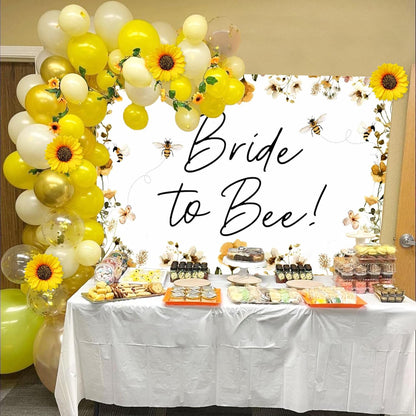 Bride to Bee Bridal Shower Decoration Balloons Backdrop Sunflowers Bee | Bride to Bee Bridal Shower Decoration Balloons Backdrop Sunflowers Bee Theme Bridal Shower Decorations Bride to Be Banner