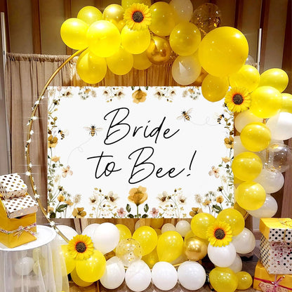 Bride to Bee Bridal Shower Decoration Balloons Backdrop Sunflowers Bee | Bride to Bee Bridal Shower Decoration Balloons Backdrop Sunflowers Bee Theme Bridal Shower Decorations Bride to Be Banner