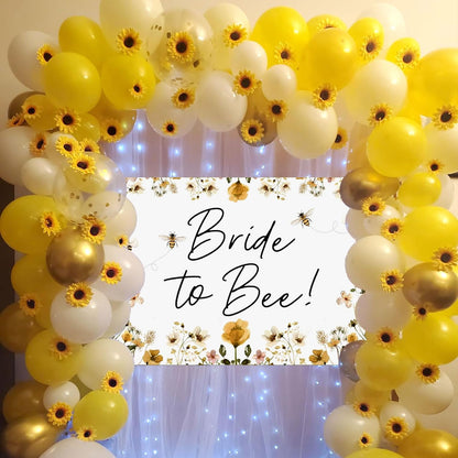 Bride to Bee Bridal Shower Decoration Balloons Backdrop Sunflowers Bee | Bride to Bee Bridal Shower Decoration Balloons Backdrop Sunflowers Bee Theme Bridal Shower Decorations Bride to Be Banner