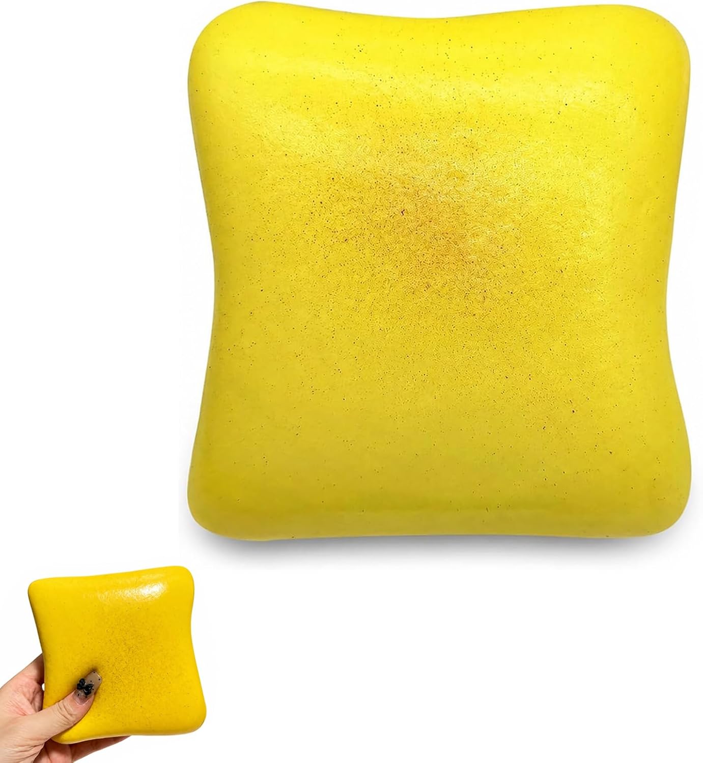 Sticky Bread Squishy Fidget Toys,Slow Rising Butter Squishy Toy,Moist and Soft Stress Toast Balls,Stress Relief & Fidget Toys for ADHD,Party Favor Gift (Yellow-1pcs)