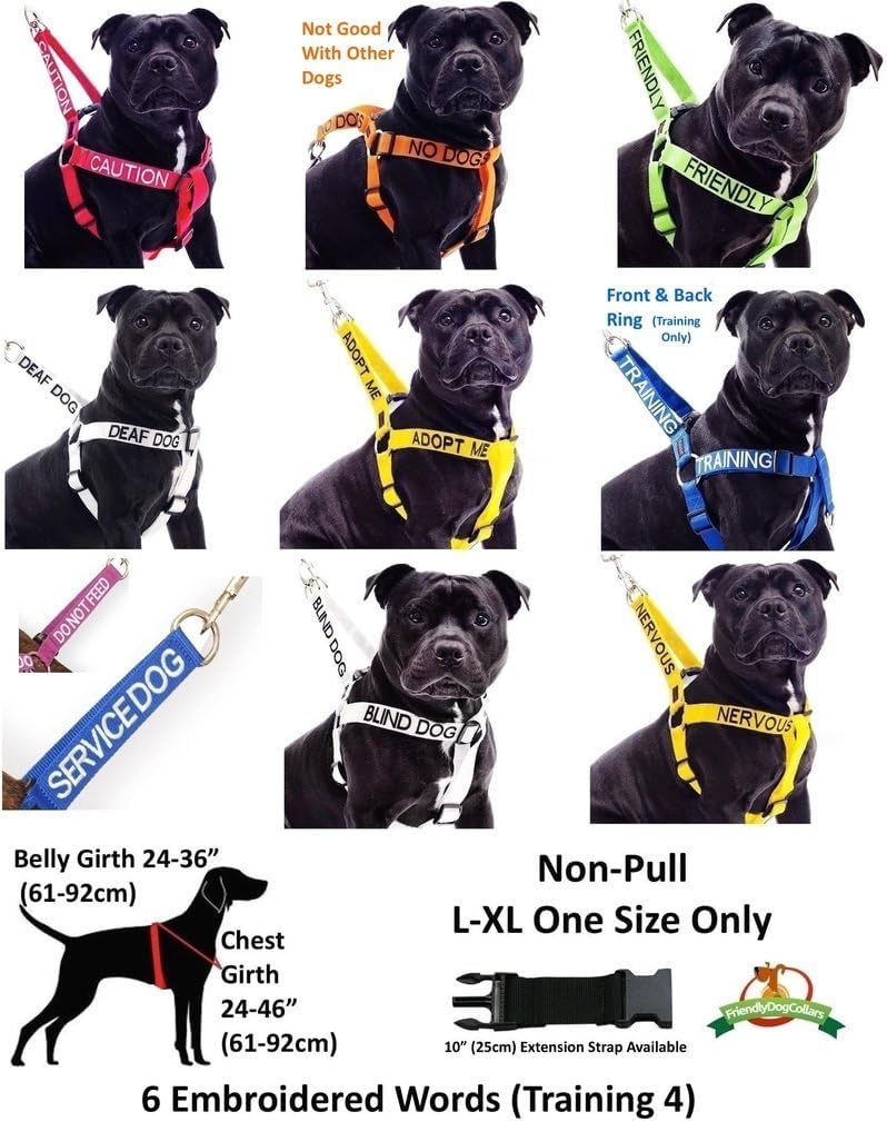 ADOPT ME Yellow Color Coded L-XL Non-Pull Dog Harness (New Home Needed) Donate To Your Local charity