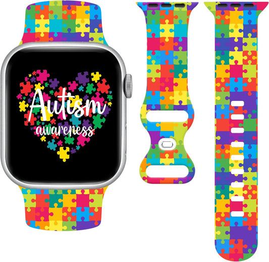 Autism Awareness Iwatch Bands Compatible With Apple Watch Straps Replacement For Smartwatch Bands All Series