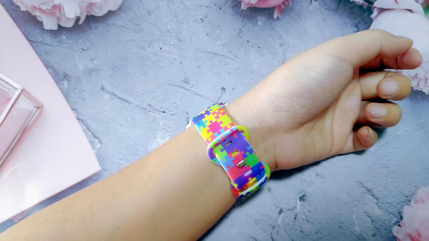 Autism Awareness Iwatch Bands Compatible With Apple Watch Straps Replacement For Smartwatch Bands All Series