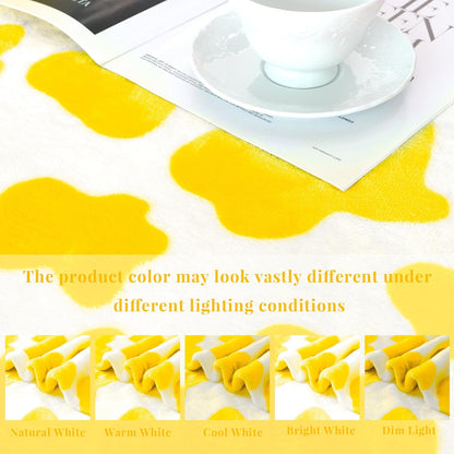 Fleece Blanket Soft Cozy Yellow Throw Blanket 50"x60" Lightweight Decorative Blanket for Couch Bed Yellow Gifts for Teens Girls Women Birthday
