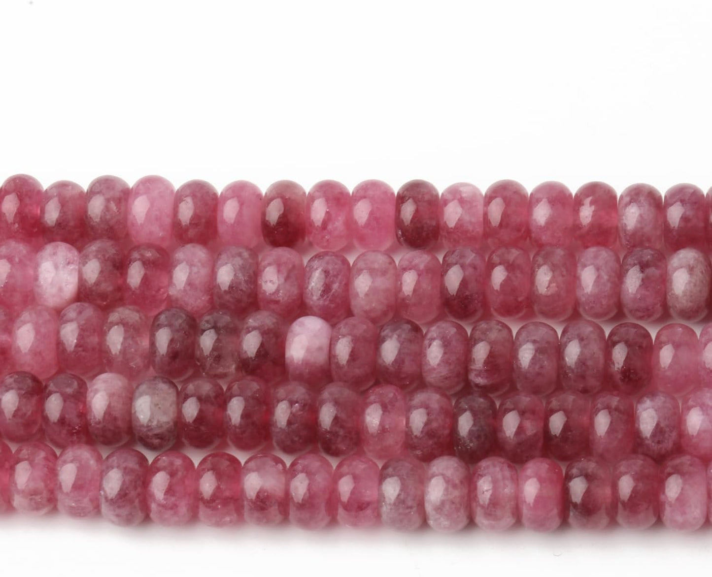 5x8mm Natural Green Lemon Jade Stone Rondelle Beads, 75PCS Spacer Round Loose Abacus Beads for Jewelry Making, Gemstone for Bracelet Necklace Earrings, Arts and Crafts - Colors B