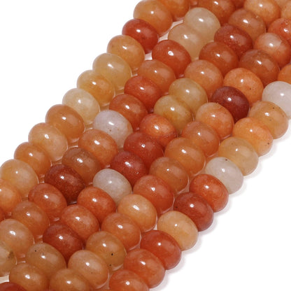5x8mm Natural Green Lemon Jade Stone Rondelle Beads, 75PCS Spacer Round Loose Abacus Beads for Jewelry Making, Gemstone for Bracelet Necklace Earrings, Arts and Crafts - Colors B