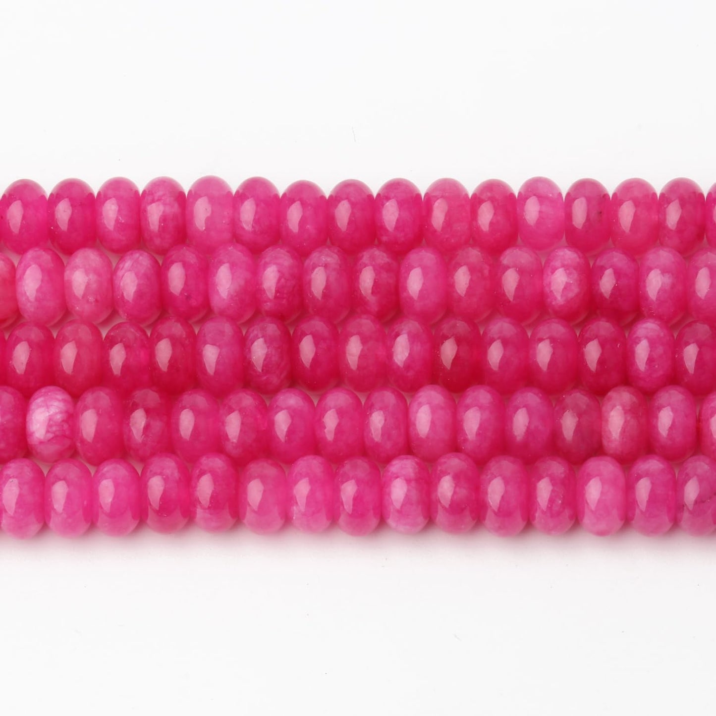 5x8mm Natural Green Lemon Jade Stone Rondelle Beads, 75PCS Spacer Round Loose Abacus Beads for Jewelry Making, Gemstone for Bracelet Necklace Earrings, Arts and Crafts - Colors B