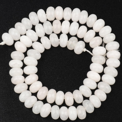 5x8mm Natural Green Lemon Jade Stone Rondelle Beads, 75PCS Spacer Round Loose Abacus Beads for Jewelry Making, Gemstone for Bracelet Necklace Earrings, Arts and Crafts - Colors B