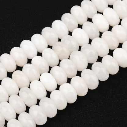 5x8mm Natural Green Lemon Jade Stone Rondelle Beads, 75PCS Spacer Round Loose Abacus Beads for Jewelry Making, Gemstone for Bracelet Necklace Earrings, Arts and Crafts - Colors B