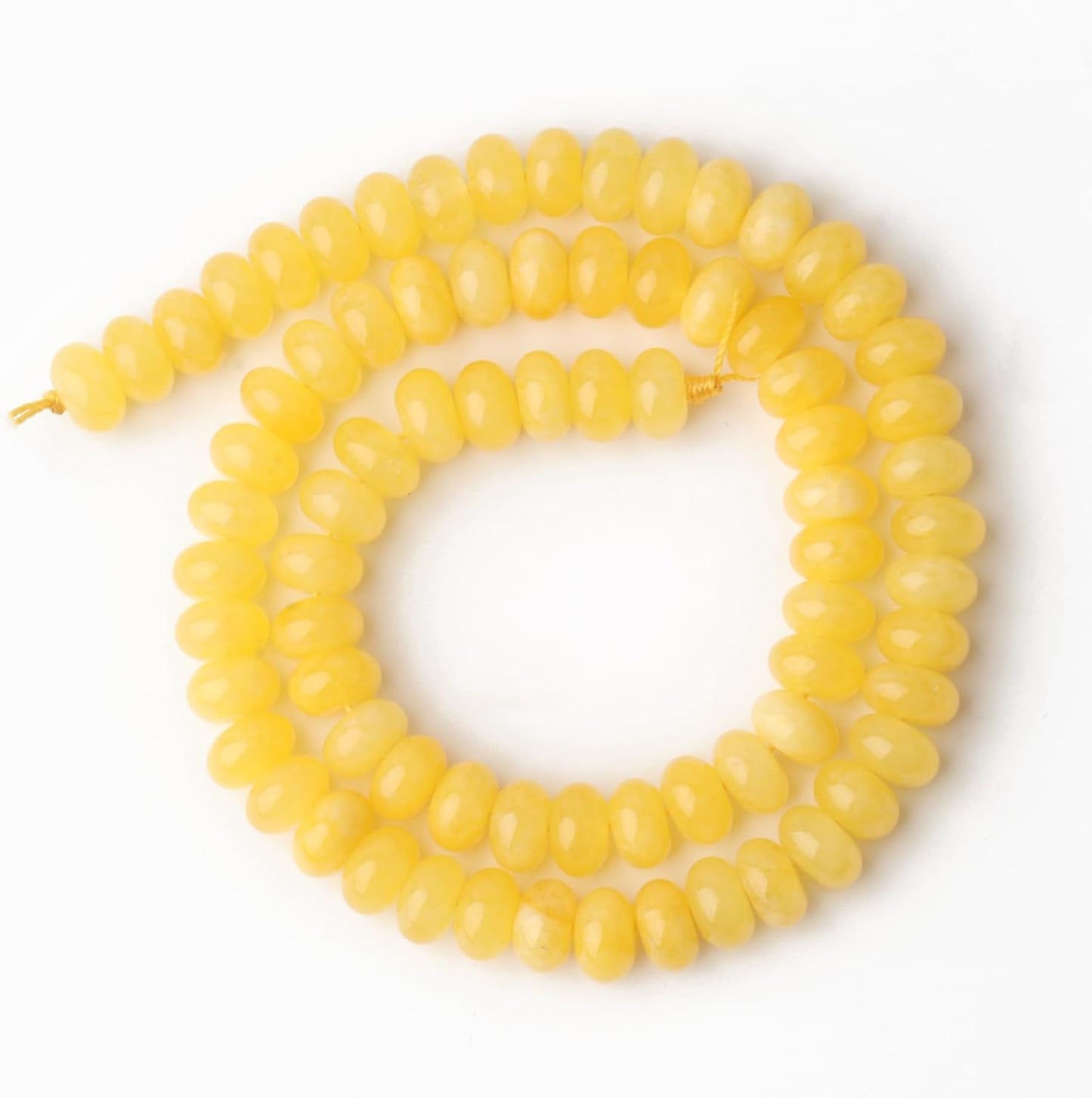 5x8mm Natural Green Lemon Jade Stone Rondelle Beads, 75PCS Spacer Round Loose Abacus Beads for Jewelry Making, Gemstone for Bracelet Necklace Earrings, Arts and Crafts - Colors B
