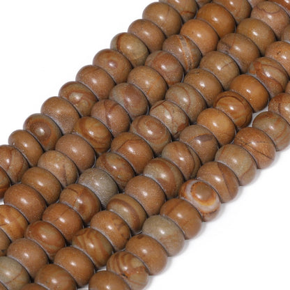 5x8mm Natural Green Lemon Jade Stone Rondelle Beads, 75PCS Spacer Round Loose Abacus Beads for Jewelry Making, Gemstone for Bracelet Necklace Earrings, Arts and Crafts - Colors B