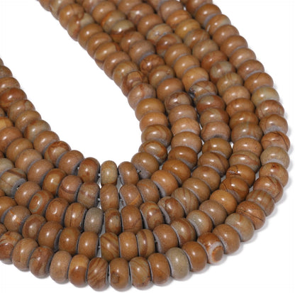 5x8mm Natural Green Lemon Jade Stone Rondelle Beads, 75PCS Spacer Round Loose Abacus Beads for Jewelry Making, Gemstone for Bracelet Necklace Earrings, Arts and Crafts - Colors B