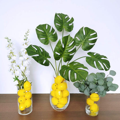 30 Pack Faux Yellow Lemons Artificial Fruits Fake Lemons Lifelike Simulation for Lemonade Party Kitchen Table Summer Decorations Vase Fillers Fruit Bowl Lemon Wreath Garland Photography Props
