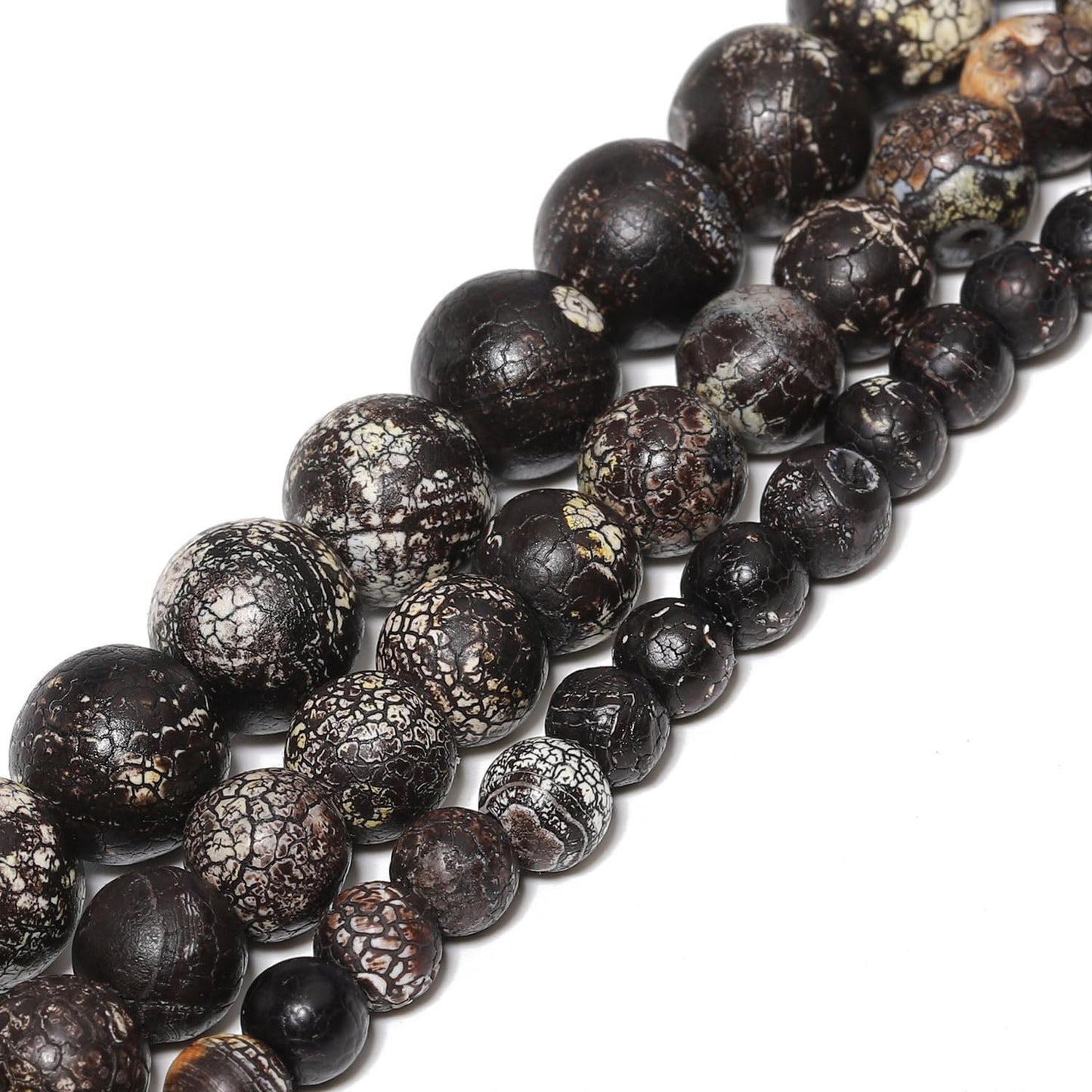 60pcs Round Loose Yellow Fire Agate Beads for Bracelet Beads，6mm Gemstone Bead Round Loose Stone Beads for Jewelry Making DIY Bracelet Necklace Earrings