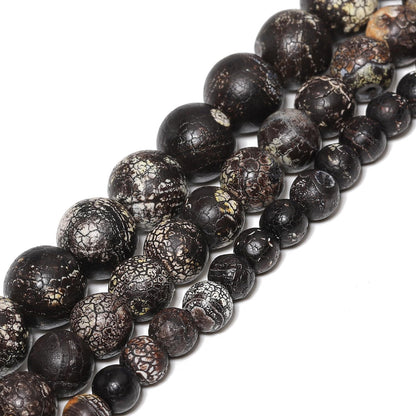 60pcs Round Loose Yellow Fire Agate Beads for Bracelet Beads，6mm Gemstone Bead Round Loose Stone Beads for Jewelry Making DIY Bracelet Necklace Earrings