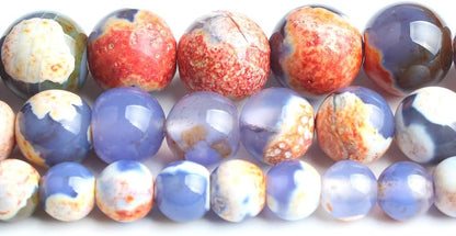 60pcs Round Loose Yellow Fire Agate Beads for Bracelet Beads，6mm Gemstone Bead Round Loose Stone Beads for Jewelry Making DIY Bracelet Necklace Earrings