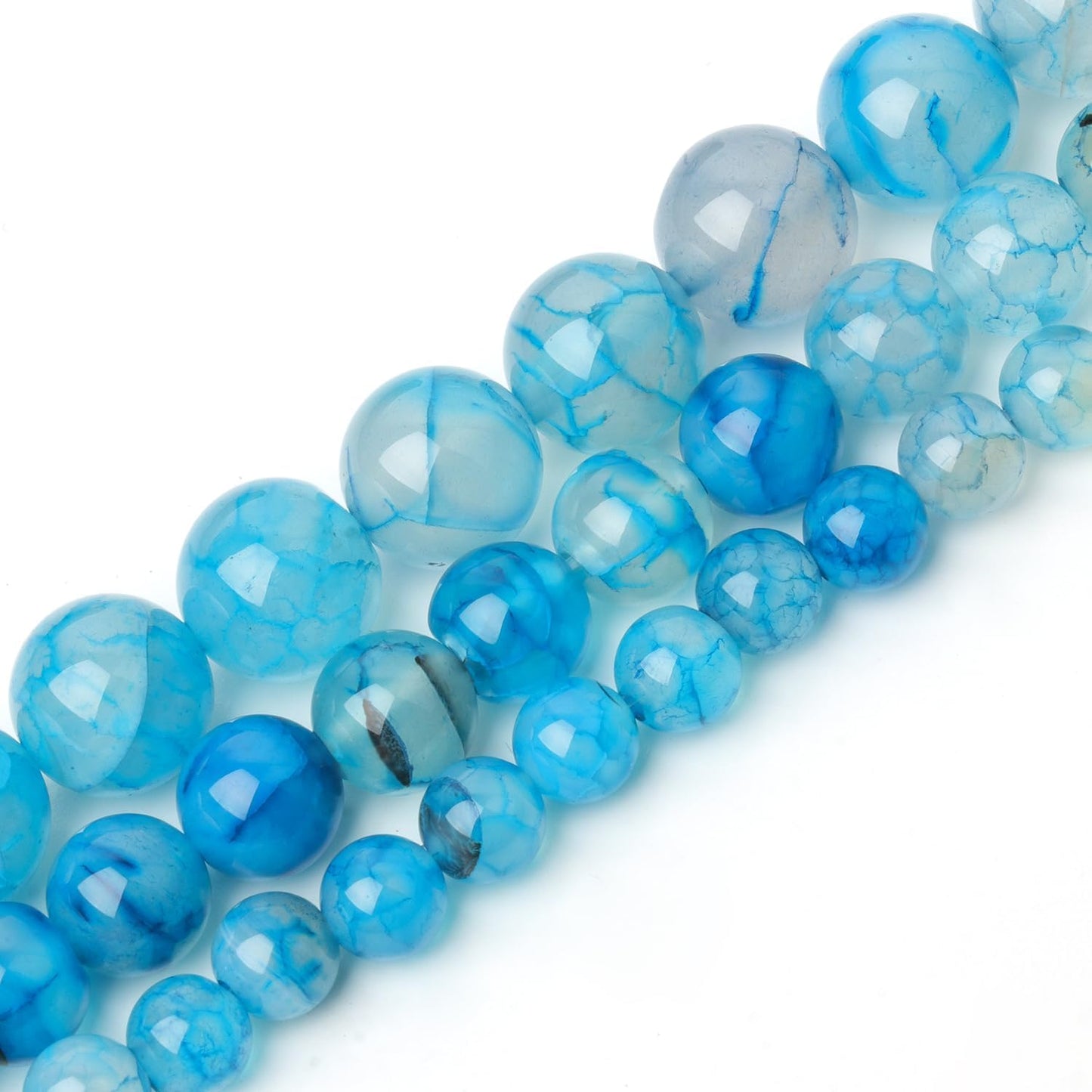 60pcs Round Loose Yellow Fire Agate Beads for Bracelet Beads，6mm Gemstone Bead Round Loose Stone Beads for Jewelry Making DIY Bracelet Necklace Earrings