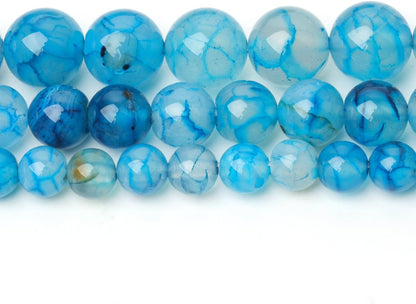 60pcs Round Loose Yellow Fire Agate Beads for Bracelet Beads，6mm Gemstone Bead Round Loose Stone Beads for Jewelry Making DIY Bracelet Necklace Earrings