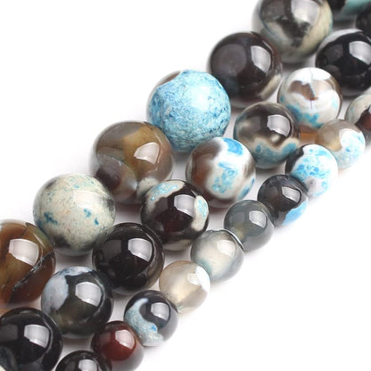 60pcs Round Loose Yellow Fire Agate Beads for Bracelet Beads，6mm Gemstone Bead Round Loose Stone Beads for Jewelry Making DIY Bracelet Necklace Earrings