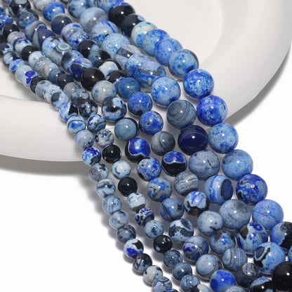 60pcs Round Loose Yellow Fire Agate Beads for Bracelet Beads，6mm Gemstone Bead Round Loose Stone Beads for Jewelry Making DIY Bracelet Necklace Earrings