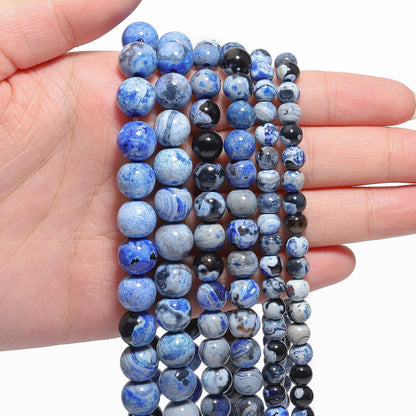 60pcs Round Loose Yellow Fire Agate Beads for Bracelet Beads，6mm Gemstone Bead Round Loose Stone Beads for Jewelry Making DIY Bracelet Necklace Earrings