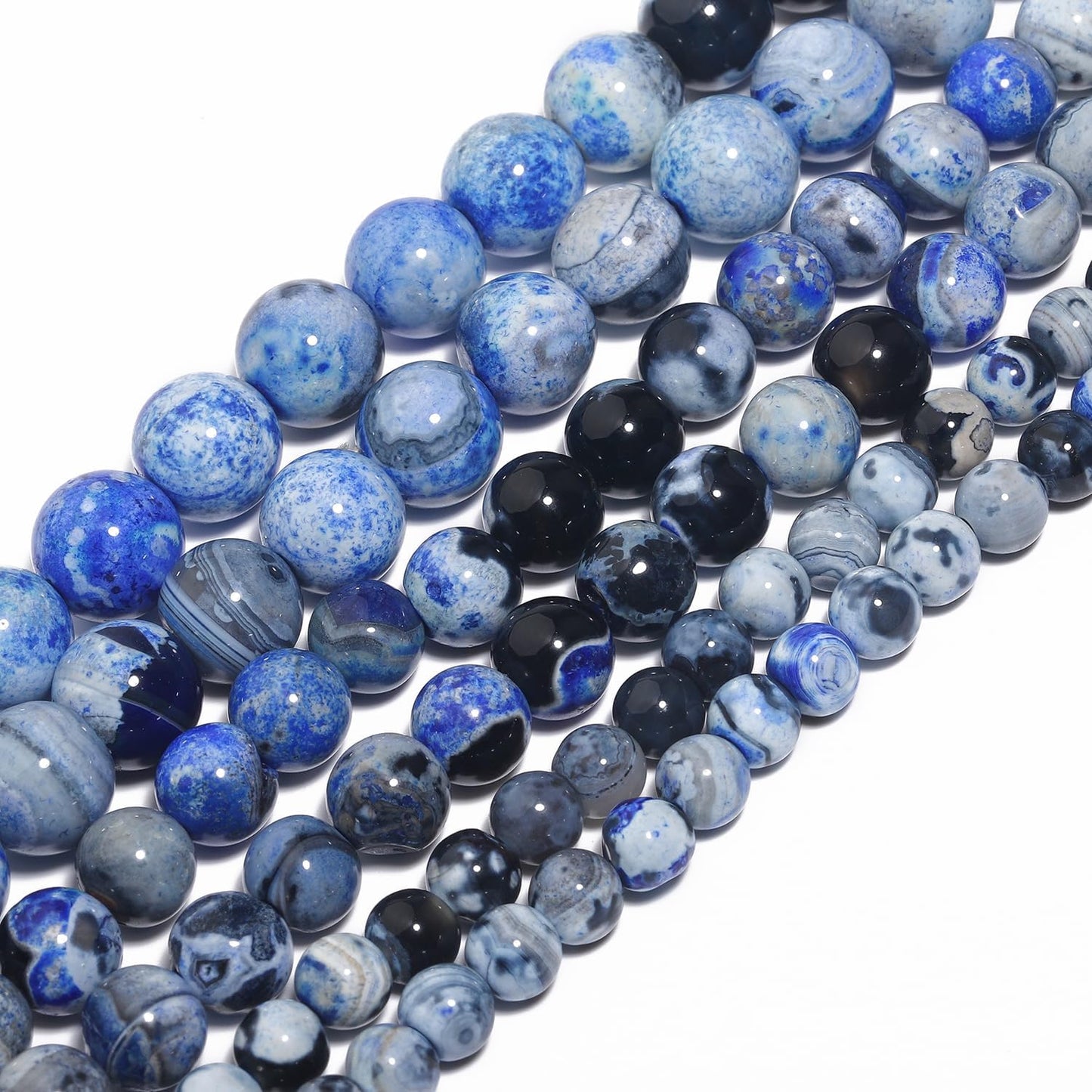 60pcs Round Loose Yellow Fire Agate Beads for Bracelet Beads，6mm Gemstone Bead Round Loose Stone Beads for Jewelry Making DIY Bracelet Necklace Earrings