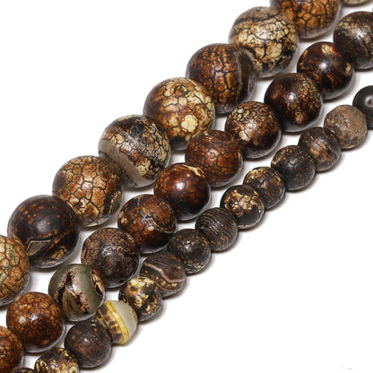 60pcs Round Loose Yellow Fire Agate Beads for Bracelet Beads，6mm Gemstone Bead Round Loose Stone Beads for Jewelry Making DIY Bracelet Necklace Earrings