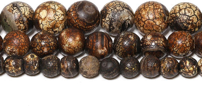 60pcs Round Loose Yellow Fire Agate Beads for Bracelet Beads，6mm Gemstone Bead Round Loose Stone Beads for Jewelry Making DIY Bracelet Necklace Earrings
