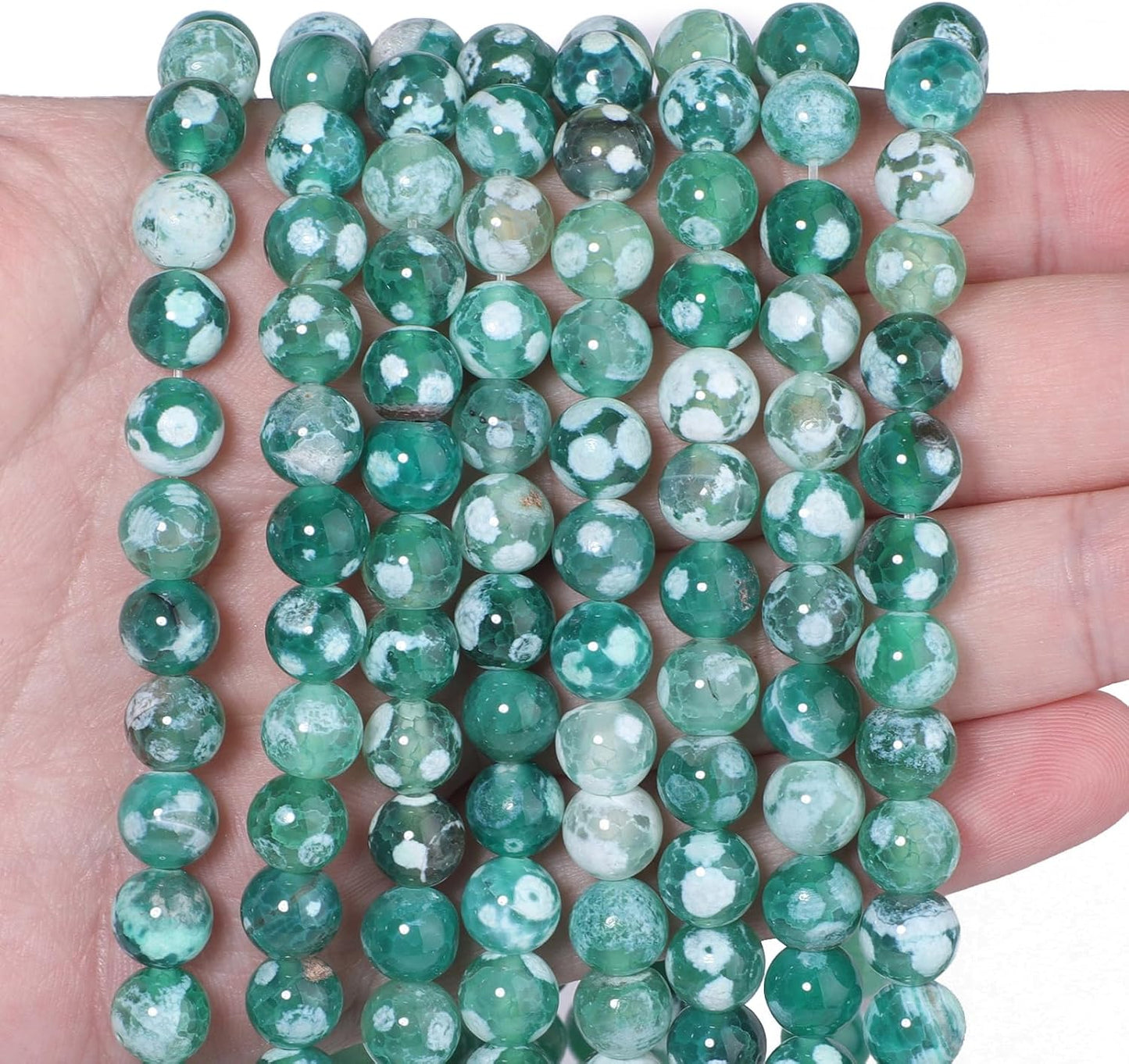 60pcs Round Loose Yellow Fire Agate Beads for Bracelet Beads，6mm Gemstone Bead Round Loose Stone Beads for Jewelry Making DIY Bracelet Necklace Earrings