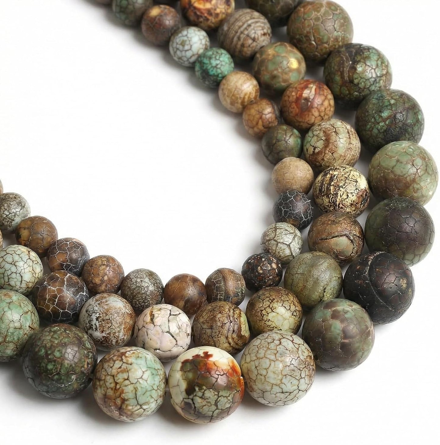 60pcs Round Loose Yellow Fire Agate Beads for Bracelet Beads，6mm Gemstone Bead Round Loose Stone Beads for Jewelry Making DIY Bracelet Necklace Earrings