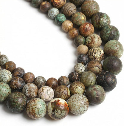 60pcs Round Loose Yellow Fire Agate Beads for Bracelet Beads，6mm Gemstone Bead Round Loose Stone Beads for Jewelry Making DIY Bracelet Necklace Earrings