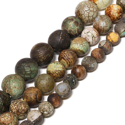 60pcs Round Loose Yellow Fire Agate Beads for Bracelet Beads，6mm Gemstone Bead Round Loose Stone Beads for Jewelry Making DIY Bracelet Necklace Earrings