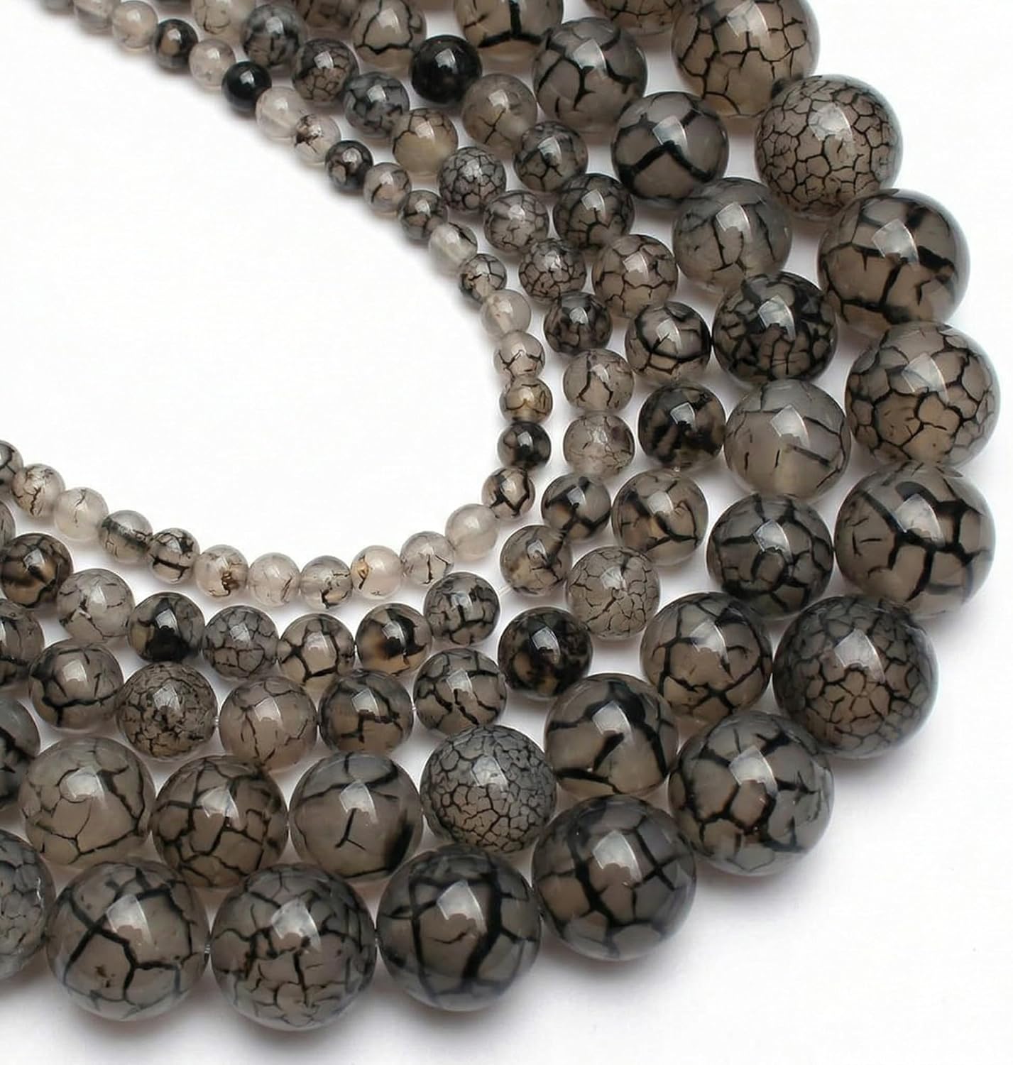 60pcs Round Loose Yellow Fire Agate Beads for Bracelet Beads，6mm Gemstone Bead Round Loose Stone Beads for Jewelry Making DIY Bracelet Necklace Earrings