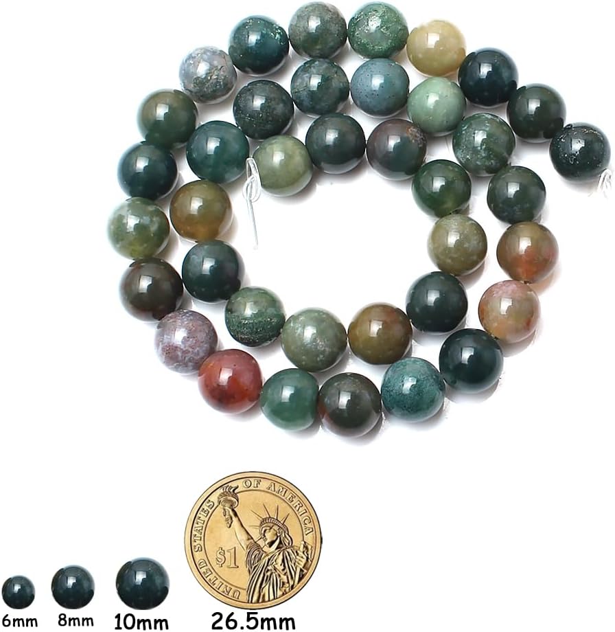 60pcs Round Loose Yellow Fire Agate Beads for Bracelet Beads，6mm Gemstone Bead Round Loose Stone Beads for Jewelry Making DIY Bracelet Necklace Earrings